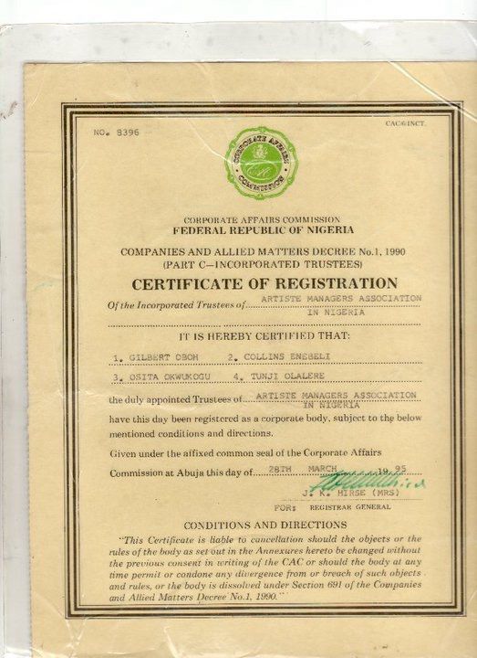 Certificate of Incorporation